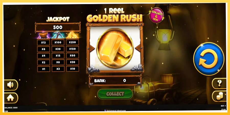 Игровой аппарат 1 Reel Golden Rush - игра на реальные деньги, картинка 2