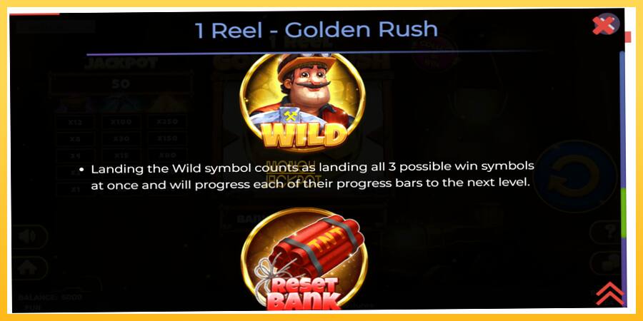 Игровой аппарат 1 Reel Golden Rush - игра на реальные деньги, картинка 6