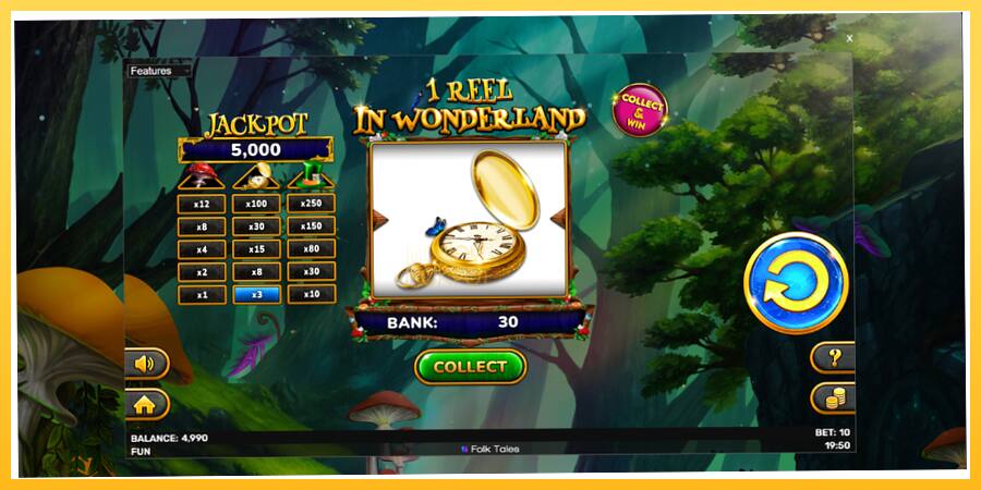 Игровой аппарат 1 Reel In Wonderland - игра на реальные деньги, картинка 3