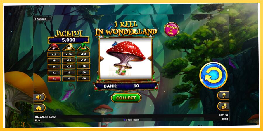 Игровой аппарат 1 Reel In Wonderland - игра на реальные деньги, картинка 4