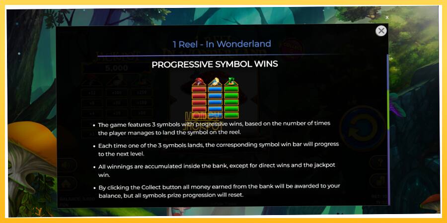 Игровой аппарат 1 Reel In Wonderland - игра на реальные деньги, картинка 6