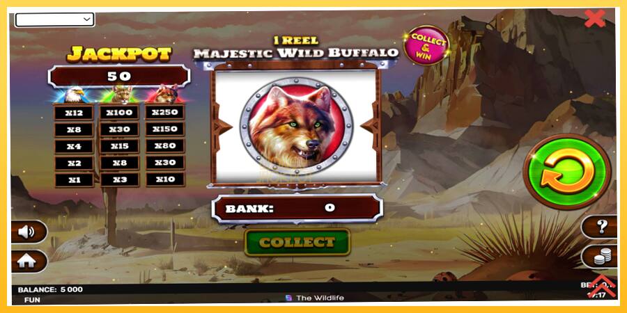 Игровой аппарат 1 Reel Majestic Wild Buffalo - игра на реальные деньги, картинка 2