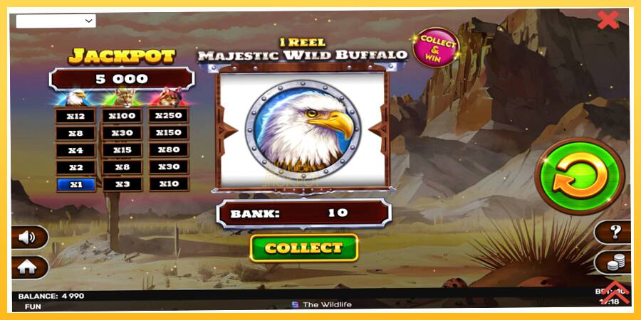 Игровой аппарат 1 Reel Majestic Wild Buffalo - игра на реальные деньги, картинка 3