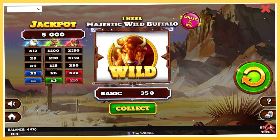 Игровой аппарат 1 Reel Majestic Wild Buffalo - игра на реальные деньги, картинка 4