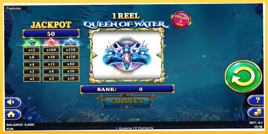 Игровой аппарат 1 Reel Queen of Water - игра на реальные деньги, картинка 2