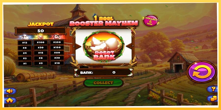 Игровой аппарат 1 Reel Rooster Mayhem - игра на реальные деньги, картинка 1