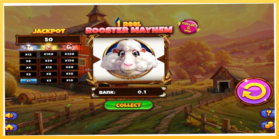 Игровой аппарат 1 Reel Rooster Mayhem - игра на реальные деньги, картинка 2