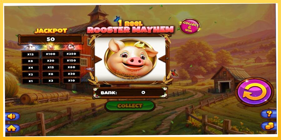 Игровой аппарат 1 Reel Rooster Mayhem - игра на реальные деньги, картинка 3