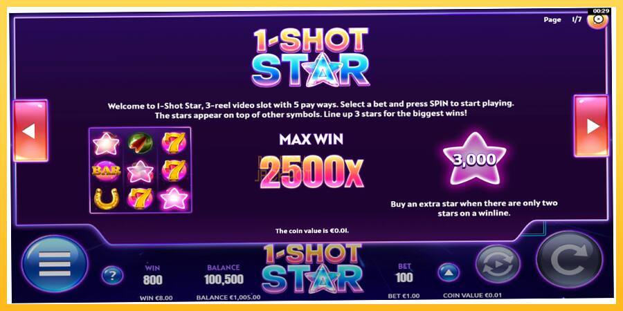 Игровой аппарат 1-Shot Star - игра на реальные деньги, картинка 5