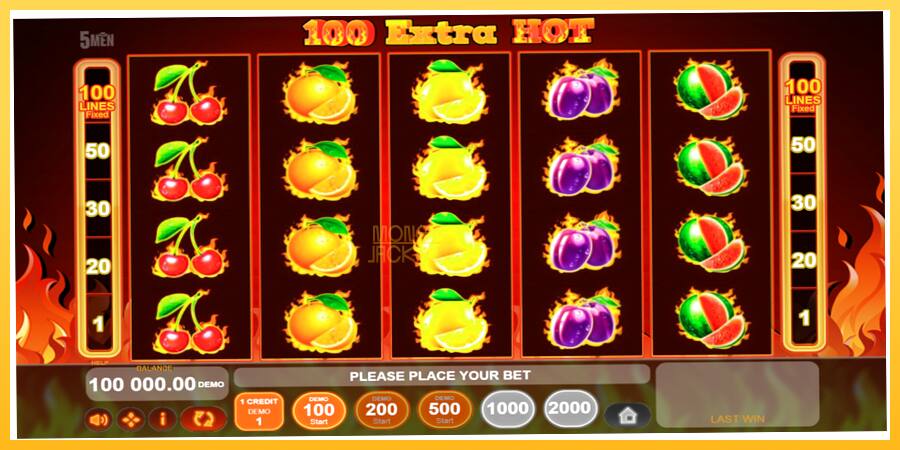 Игровой аппарат 100 Extra Hot - игра на реальные деньги, картинка 1