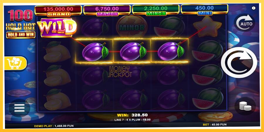 Игровой аппарат 100 Hold Hot Hold and Win - игра на реальные деньги, картинка 4