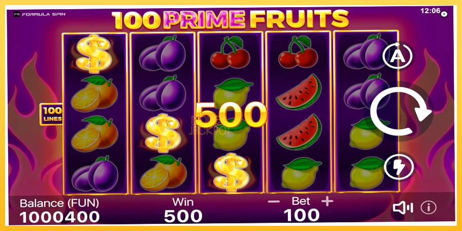 Игровой аппарат 100 Prime Fruits - игра на реальные деньги, картинка 2