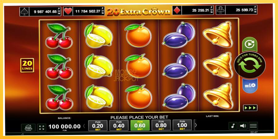 Игровой аппарат 20 Extra Crown - игра на реальные деньги, картинка 1