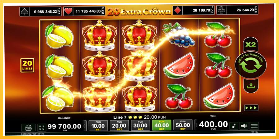 Игровой аппарат 20 Extra Crown - игра на реальные деньги, картинка 4