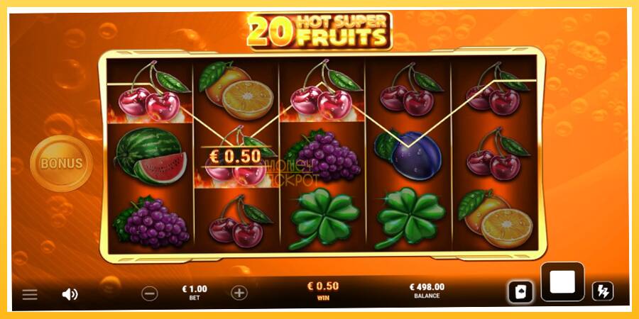 Игровой аппарат 20 Hot Super Fruits - игра на реальные деньги, картинка 2