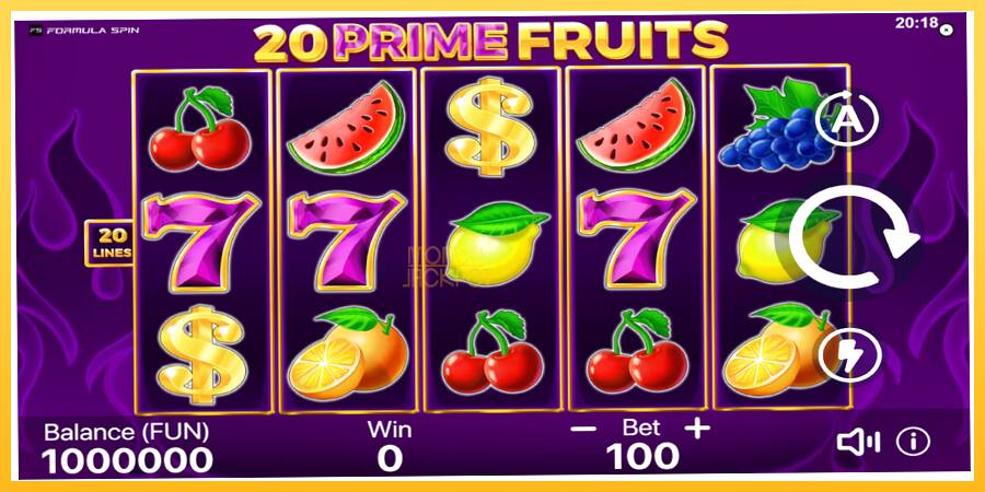 Игровой аппарат 20 Prime Fruits - игра на реальные деньги, картинка 1