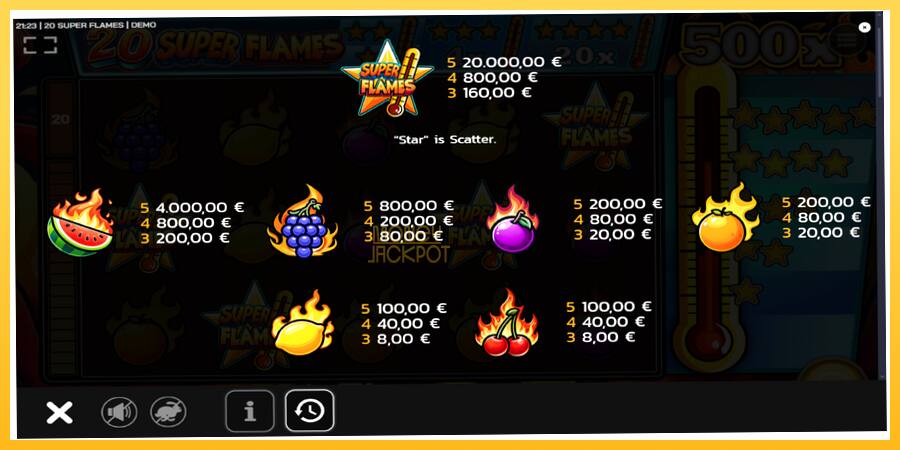 Игровой аппарат 20 Super Flames - игра на реальные деньги, картинка 5