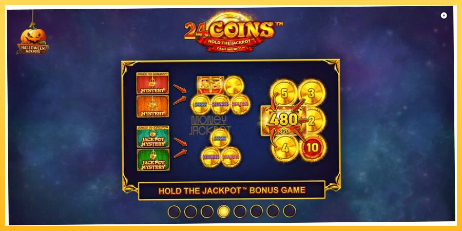 Игровой аппарат 24 Coins Halloween Jackpots - игра на реальные деньги, картинка 1