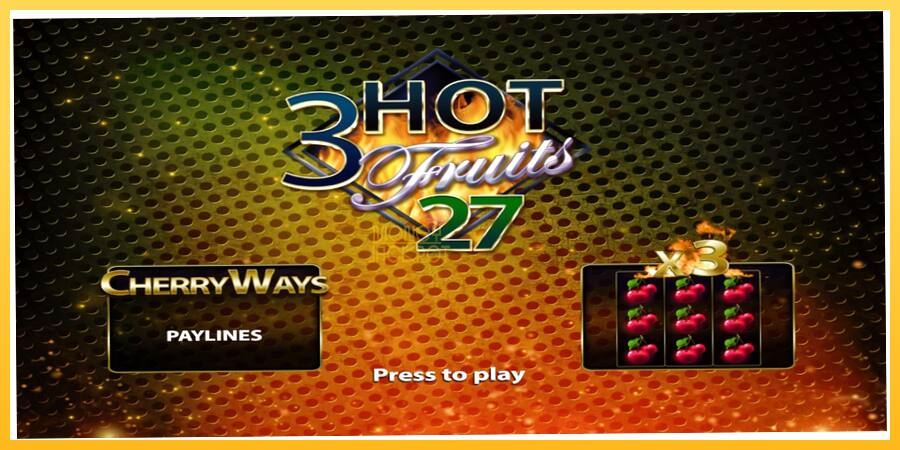 Игровой аппарат 3 Hot Fruits 27 - игра на реальные деньги, картинка 1