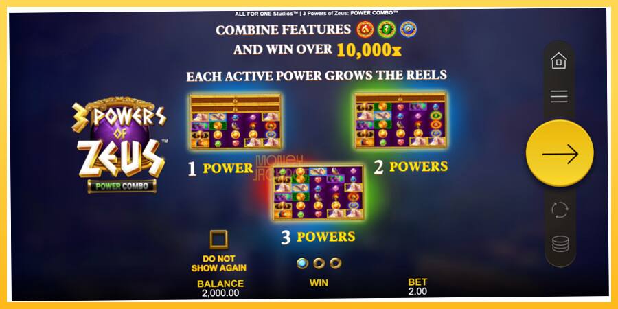 Игровой аппарат 3 Powers of Zeus: Power Combo - игра на реальные деньги, картинка 1