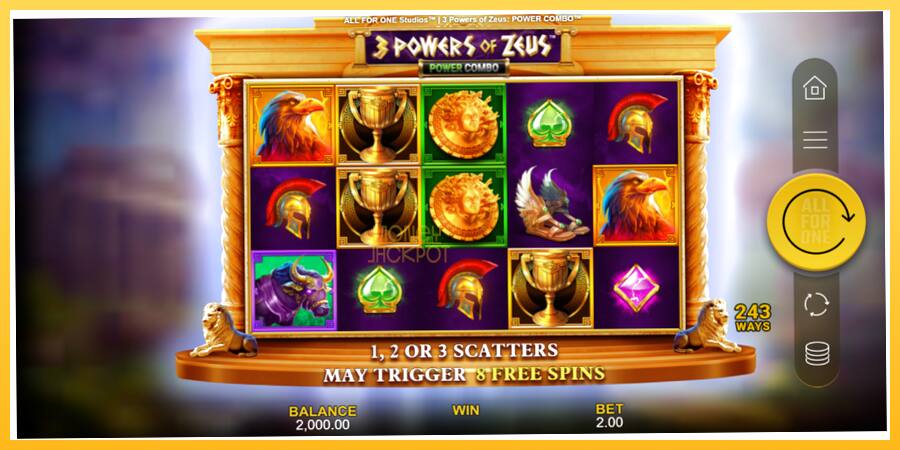 Игровой аппарат 3 Powers of Zeus: Power Combo - игра на реальные деньги, картинка 2