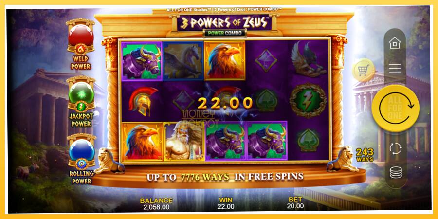 Игровой аппарат 3 Powers of Zeus: Power Combo - игра на реальные деньги, картинка 4