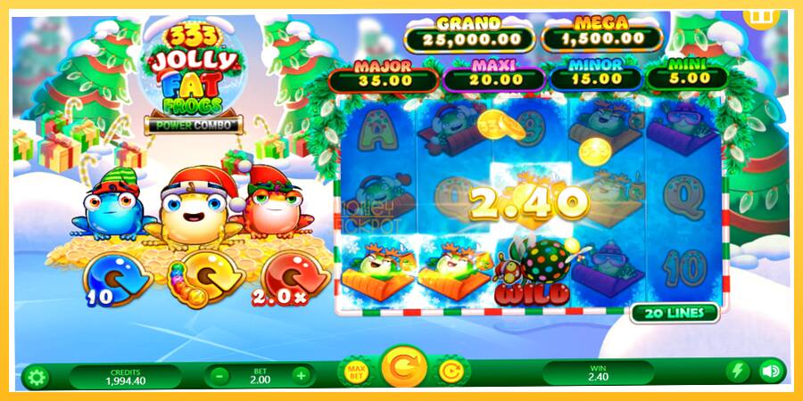 Игровой аппарат 333 Jolly Fat Frogs Power Combo - игра на реальные деньги, картинка 3