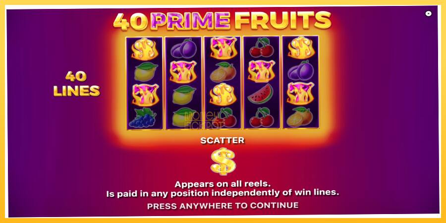 Игровой аппарат 40 Prime Fruits - игра на реальные деньги, картинка 1