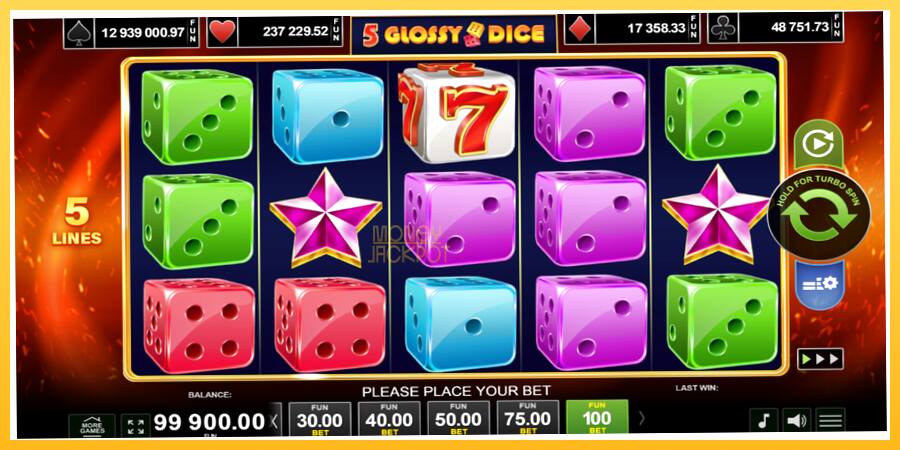 Игровой аппарат 5 Glossy Dice - игра на реальные деньги, картинка 1