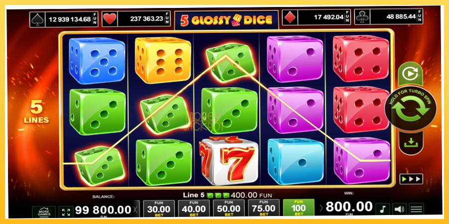 Игровой аппарат 5 Glossy Dice - игра на реальные деньги, картинка 2