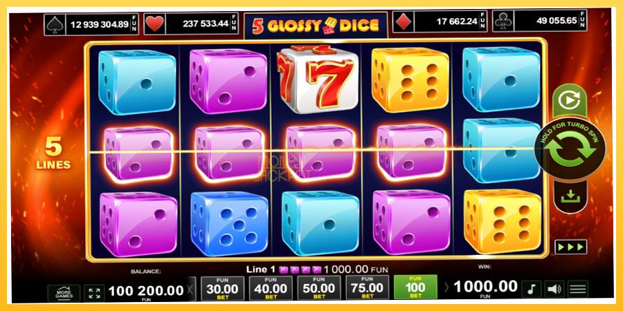 Игровой аппарат 5 Glossy Dice - игра на реальные деньги, картинка 3