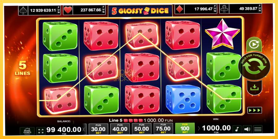 Игровой аппарат 5 Glossy Dice - игра на реальные деньги, картинка 4