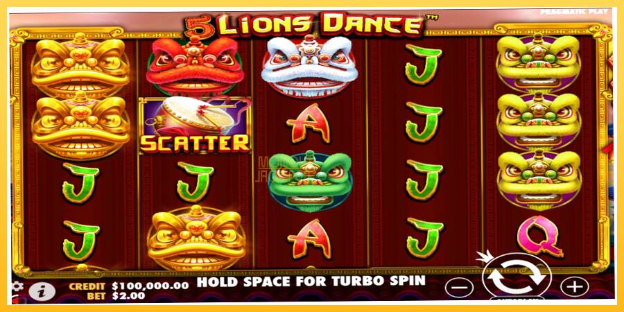 Игровой аппарат 5 Lions Dance - игра на реальные деньги, картинка 1