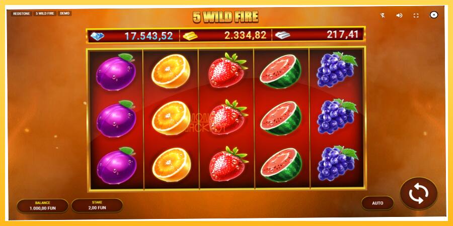 Игровой аппарат 5 Wild Fire - игра на реальные деньги, картинка 2