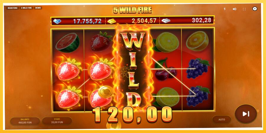 Игровой аппарат 5 Wild Fire - игра на реальные деньги, картинка 4