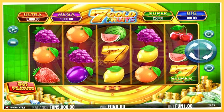 Игровой аппарат 7 Gold Fruits - игра на реальные деньги, картинка 2