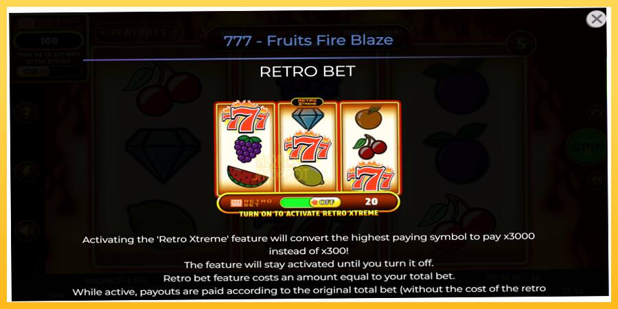 Игровой аппарат 777 - Fruits Fire Blaze - игра на реальные деньги, картинка 5