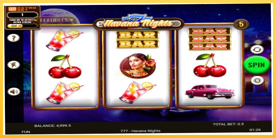 Игровой аппарат 777 - Havana Nights - игра на реальные деньги, картинка 2