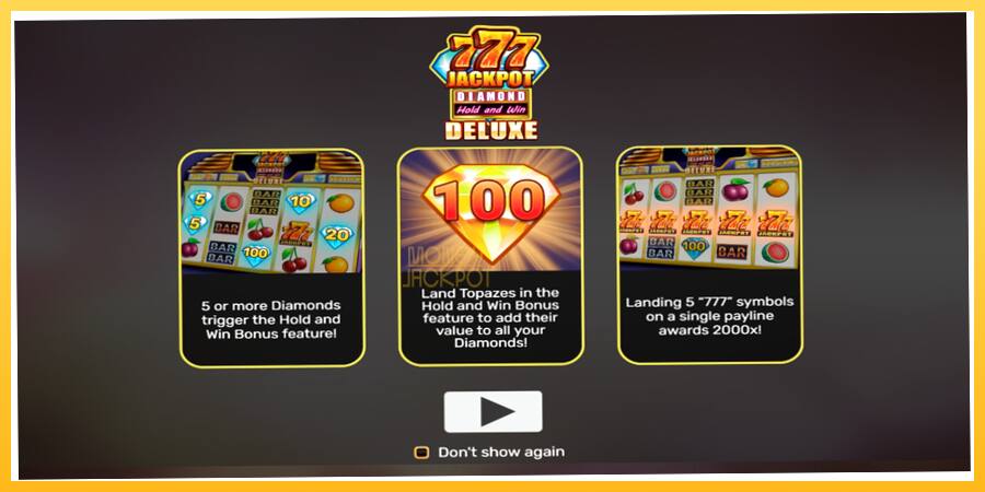 Игровой аппарат 777 Jackpot Diamond Hold and Win Deluxe - игра на реальные деньги, картинка 1