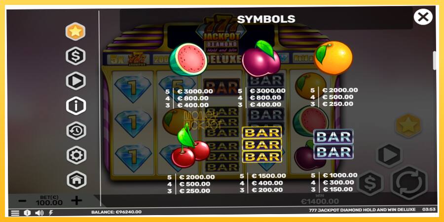 Игровой аппарат 777 Jackpot Diamond Hold and Win Deluxe - игра на реальные деньги, картинка 6