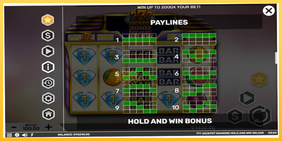 Игровой аппарат 777 Jackpot Diamond Hold and Win Deluxe - игра на реальные деньги, картинка 7