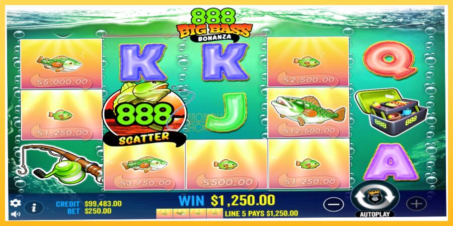 Игровой аппарат 888 Big Bass Bonanza - игра на реальные деньги, картинка 3