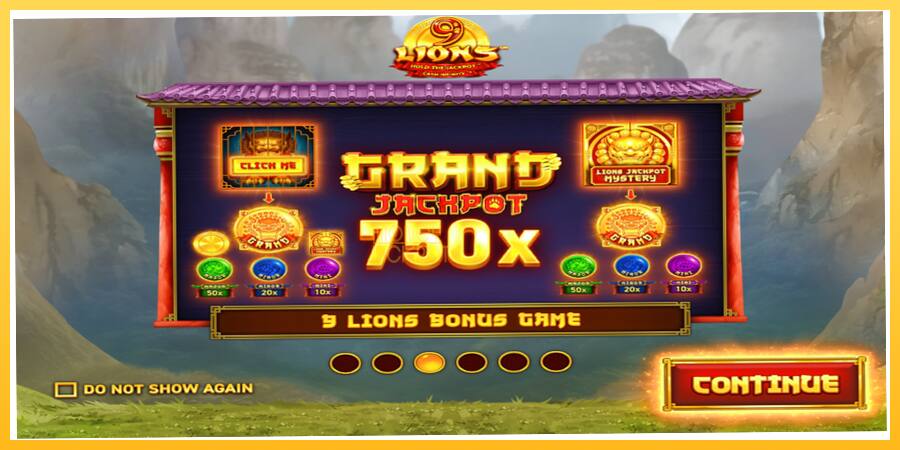 Игровой аппарат 9 Lions: Hold The Jackpot - игра на реальные деньги, картинка 1