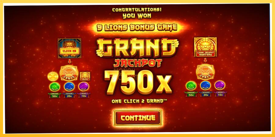 Игровой аппарат 9 Lions: Hold The Jackpot - игра на реальные деньги, картинка 2