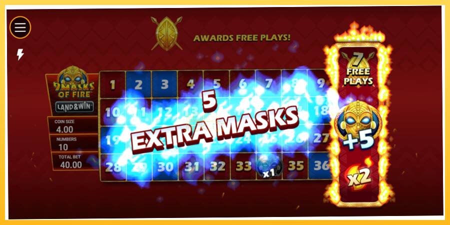 Игровой аппарат 9 Masks of Fire Land & Win - игра на реальные деньги, картинка 3