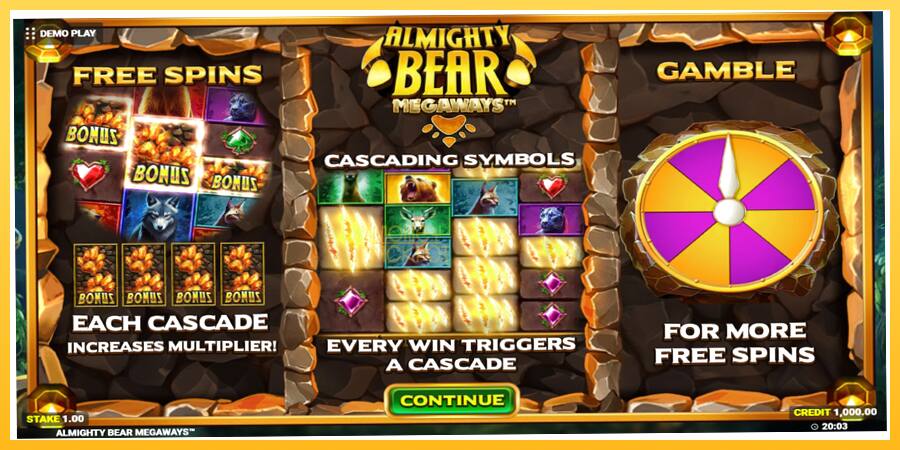 Игровой аппарат Almighty Bear Megaways - игра на реальные деньги, картинка 1