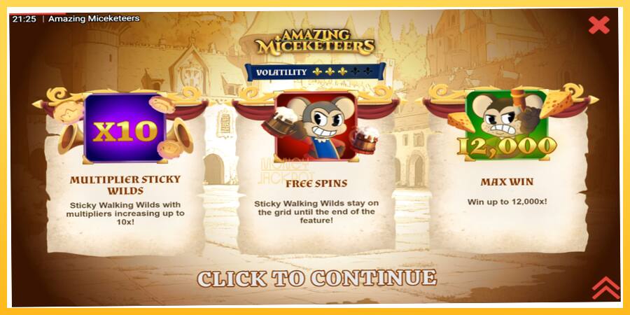 Игровой аппарат Amazing Miceketeers - игра на реальные деньги, картинка 1