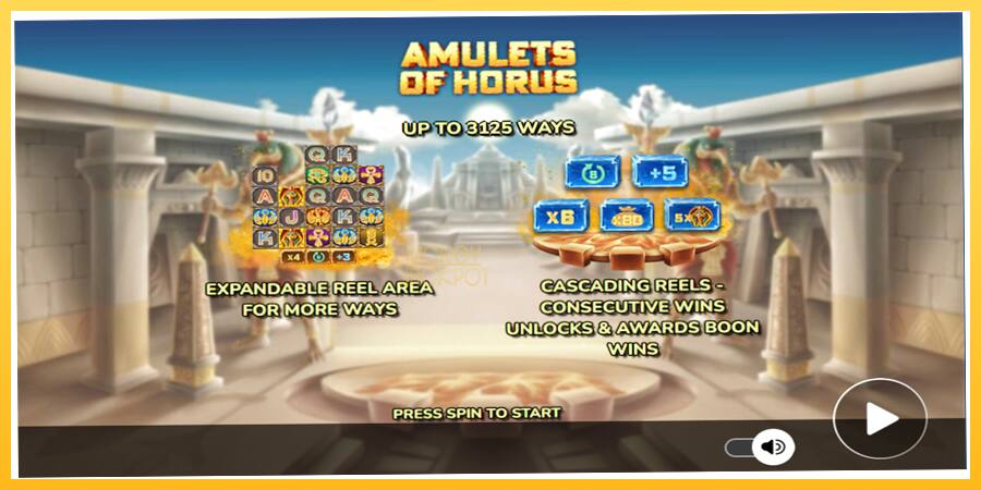 Игровой аппарат Amulets of Horus - игра на реальные деньги, картинка 1