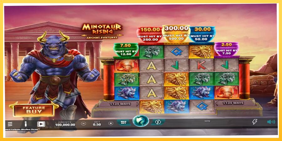 Игровой аппарат Ancient Fortunes Minotaur Rising - игра на реальные деньги, картинка 1