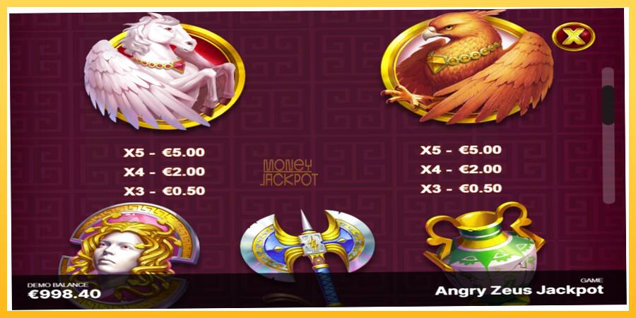 Игровой аппарат Angry Zeus Jackpot - игра на реальные деньги, картинка 5